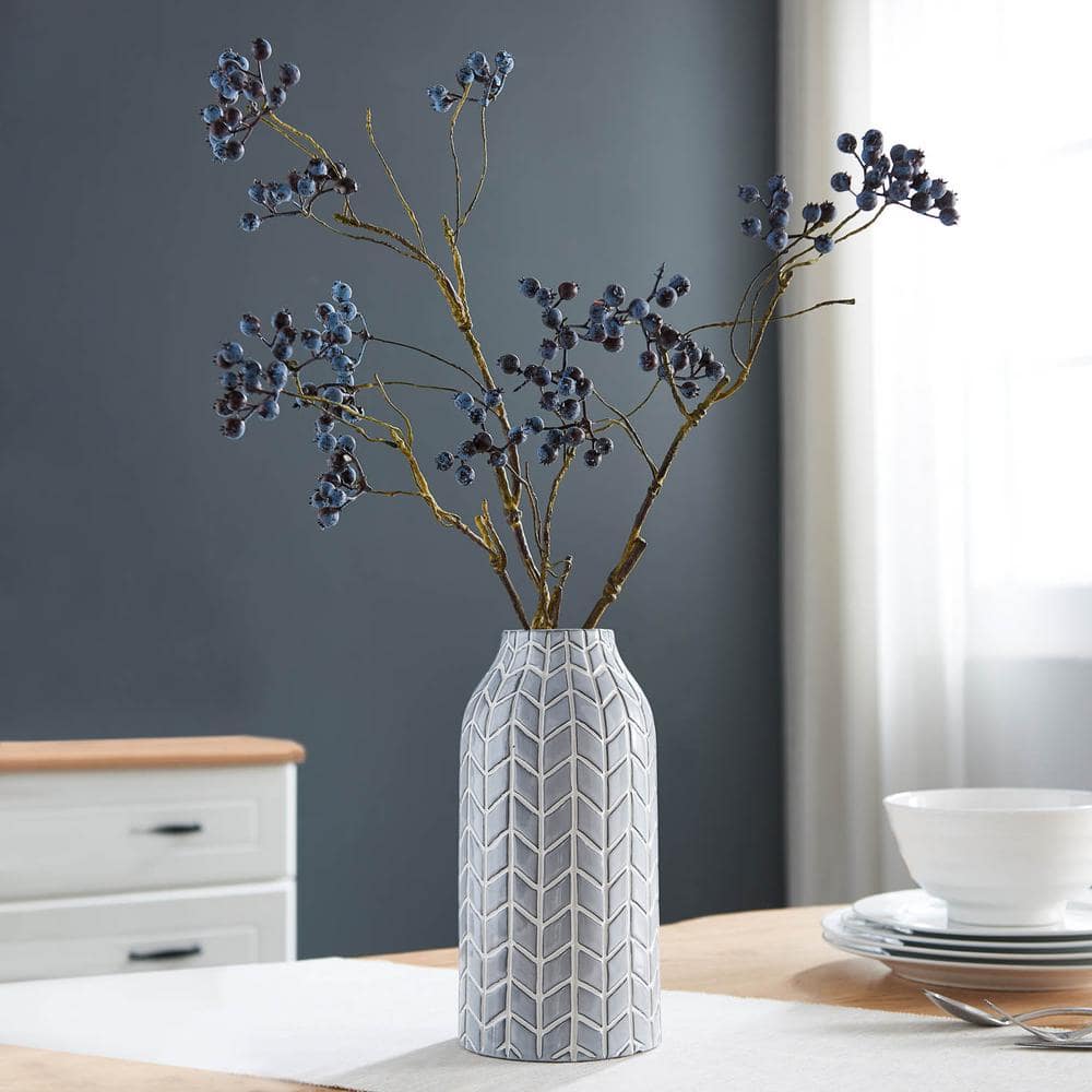 Chevron Chic Gray Vase