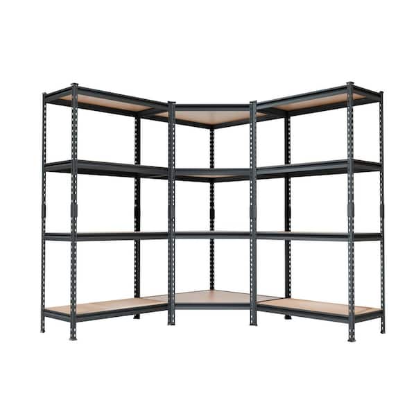 Pro Series 4-Tier Corner (36 in. x 72 in. x 36 in.) and Standard (36 in. x 72 in. x 18 in.) Shelving Unit Combo