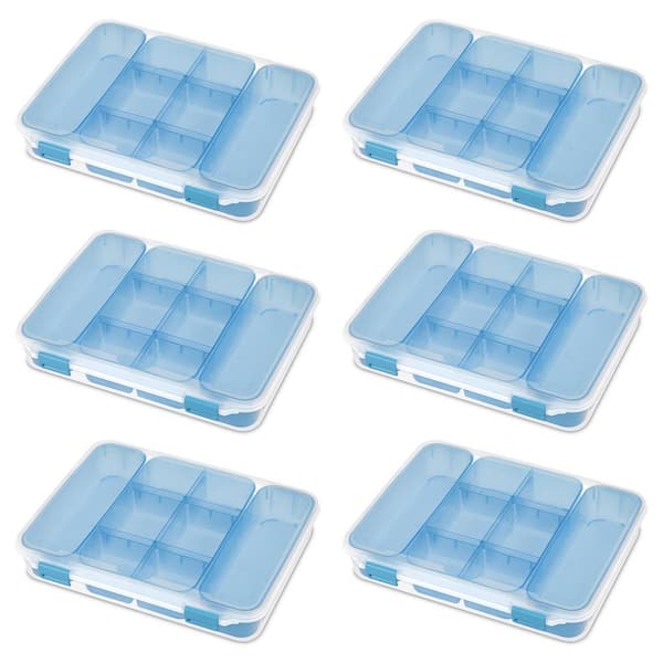 Wholesale Sterilite 7 5/8in 3-Tier Storage Box BLUE AQUARIUM