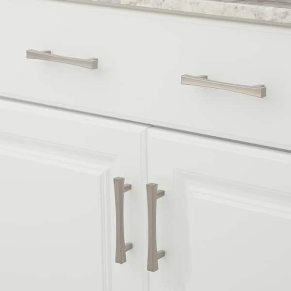 Westmount Collection 3-3/4 in. (96 mm) Modern Brushed Nickel Rectangular Cabinet Bar Pull