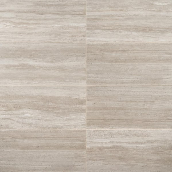 Atlanta Beige 11.72 in. x 23.69 in. Matte Travertine Look Porcelain Floor and Wall Tile (15.5 sq. ft./Case) Atlanta Beige 11.72 in. x 23.69 in. Matte Travertine Look Porcelain Floor and Wall Tile (15.5 sq. ft./Case)