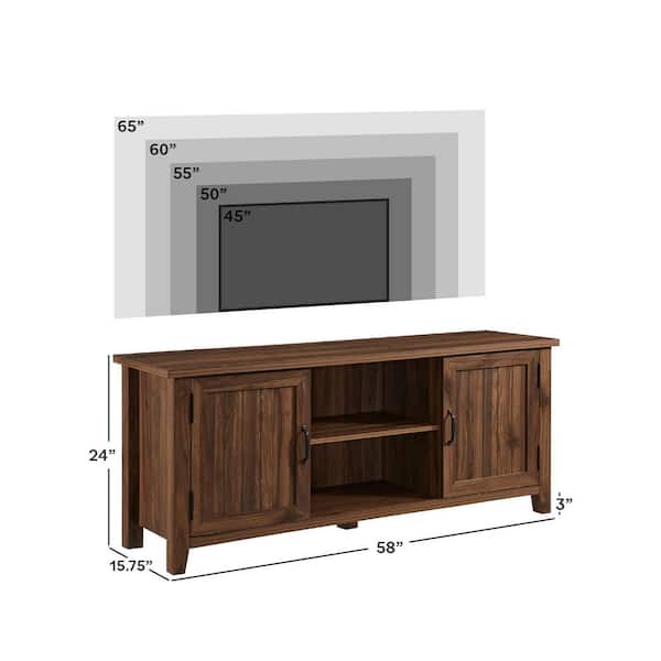 Walker Edison Furniture Company 58 in. Modern Farmhouse Dark