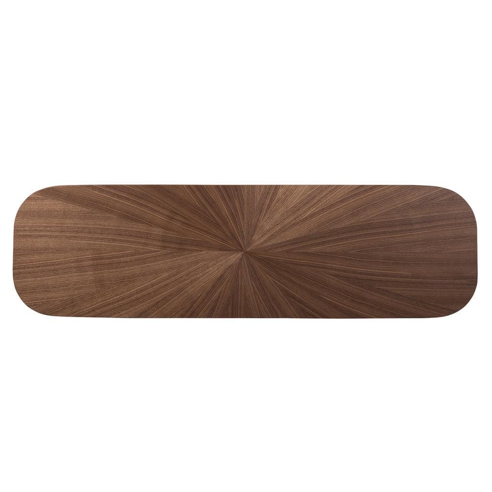 Wendy Walnut Mid-Century Modern Wood Console Table