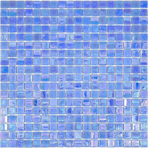 Apollo Tile Skosh 11.6 in. x 11.6 in. Glossy Carolina Blue Glass Mosaic Wall and Floor Tile (18.69 sq. ft./case) (20-pack)