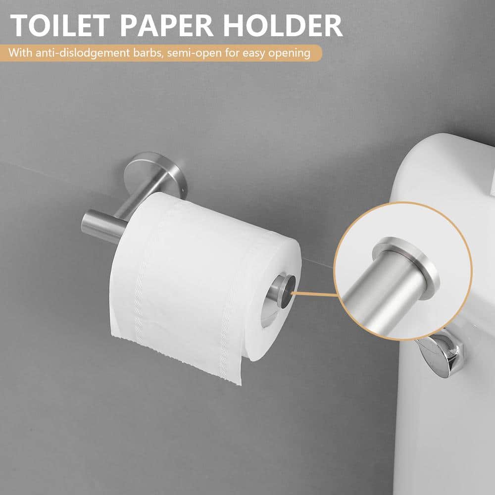 Brushed Nickel 4-Piece Bathroom Hardware Set