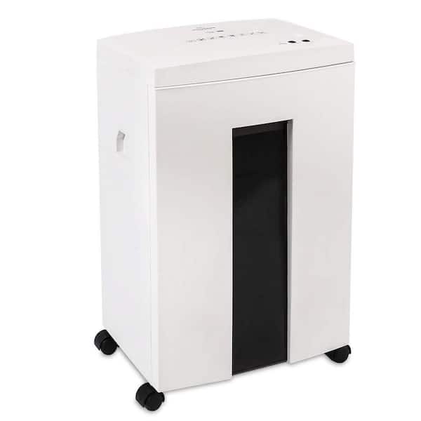 White 13.4 in. x 10.4 in. x 22 in. 18-Sheet Shredders, P-4 Security Level Crosscut Paper Shredder with Waste Bin