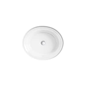 Artifacts 21-1/4 in. Oval Undermount Bathroom Sink in White