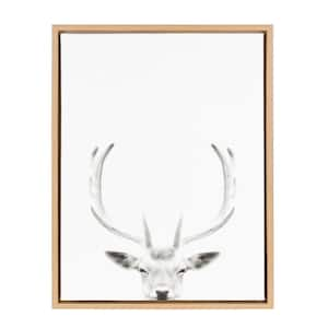 24 in. x 18 in. "Female Deer" by Tai Prints Framed Canvas Wall Art