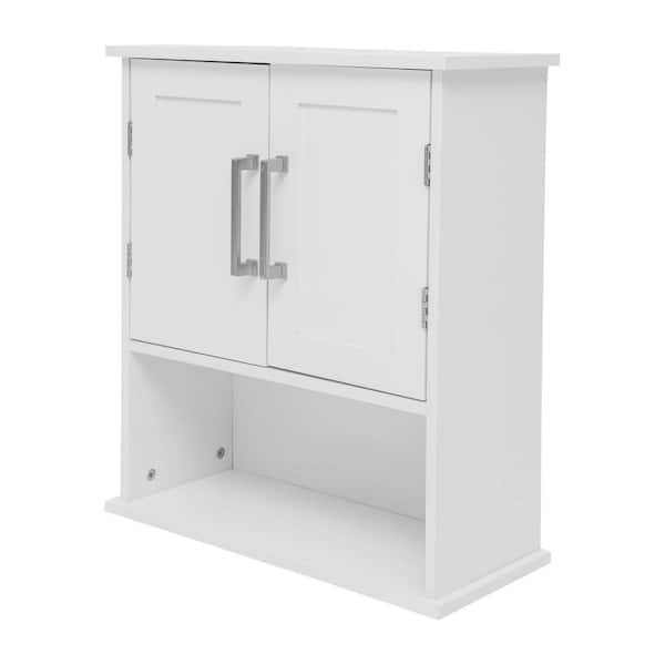 Vega 22 in. W x 9 in. D x 24 in. H Bathroom Storage Wall Cabinet in White