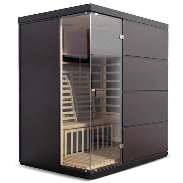 HeatWave Sirona 3-Person Hemlock Infrared Sauna with 8 Carbon Heaters