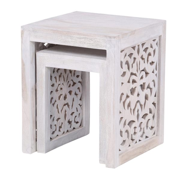 Home Decorators Collection Maharaja Sandblasted White 2-Piece