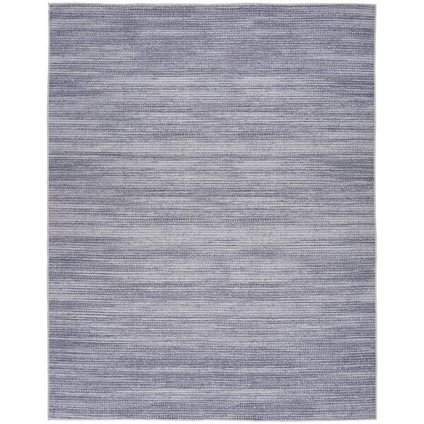 Nourison Washables Grey 5 ft. x 7 ft. Abstract Contemporary Area Rug