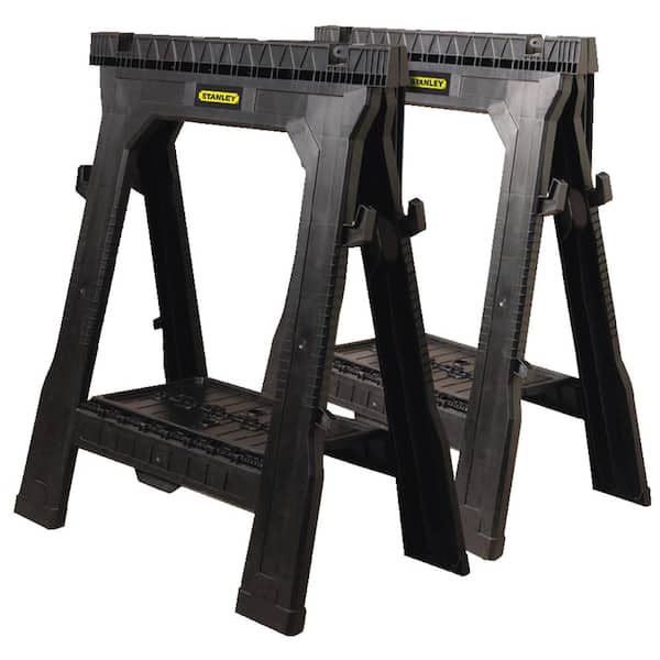 Stanley 31 in. H Plastic Folding Sawhorse (2 Pack)