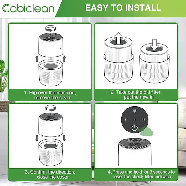 Edendirect 6 in. True HEPA Air Purifier Accessory Filter, 2-Filter