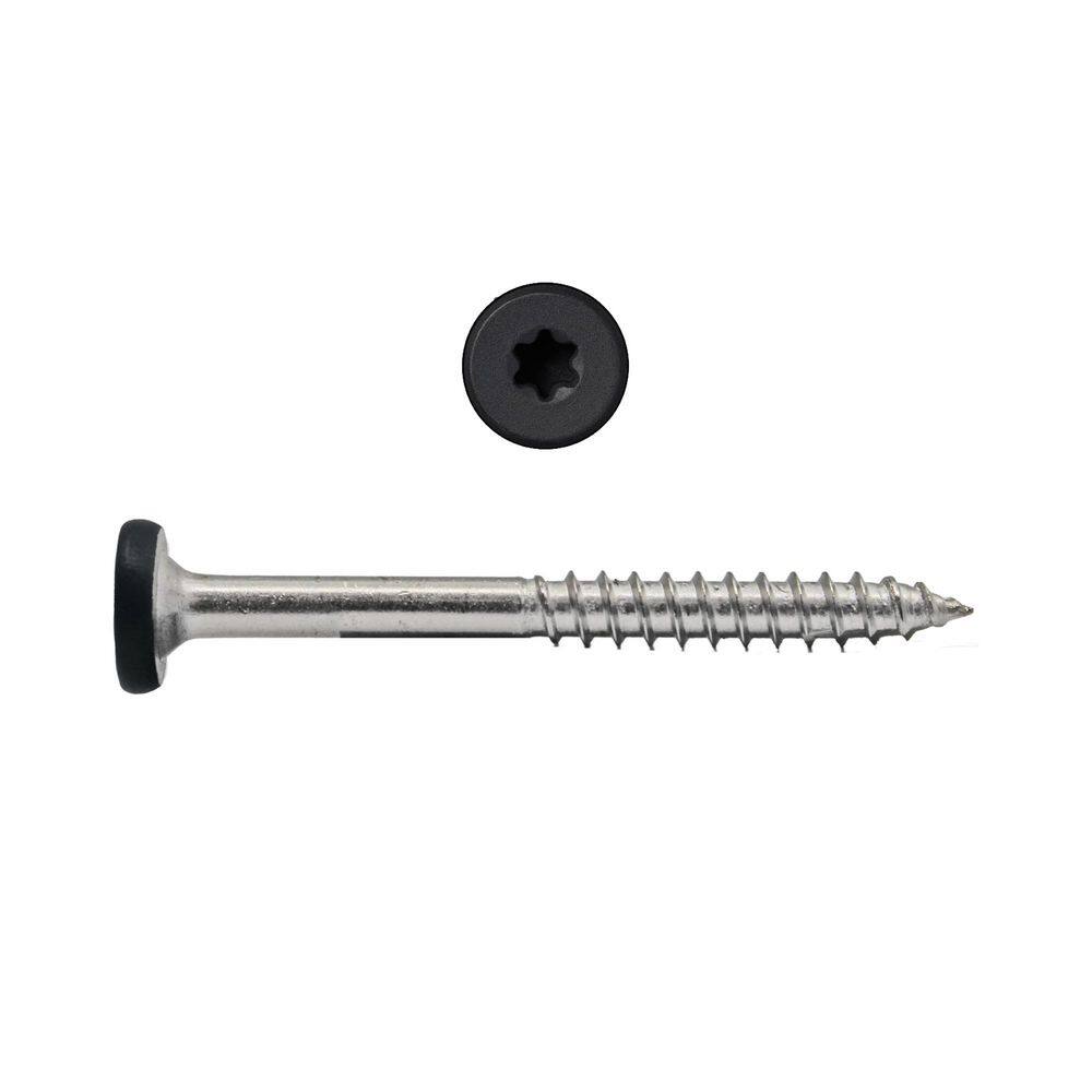 "#9 x 1-7/8 in. Star Flat Head Stainless Steel Fascia Composite Deck Screws Dark Slate #55 (100-pieces)" price history on PriceWatchPro