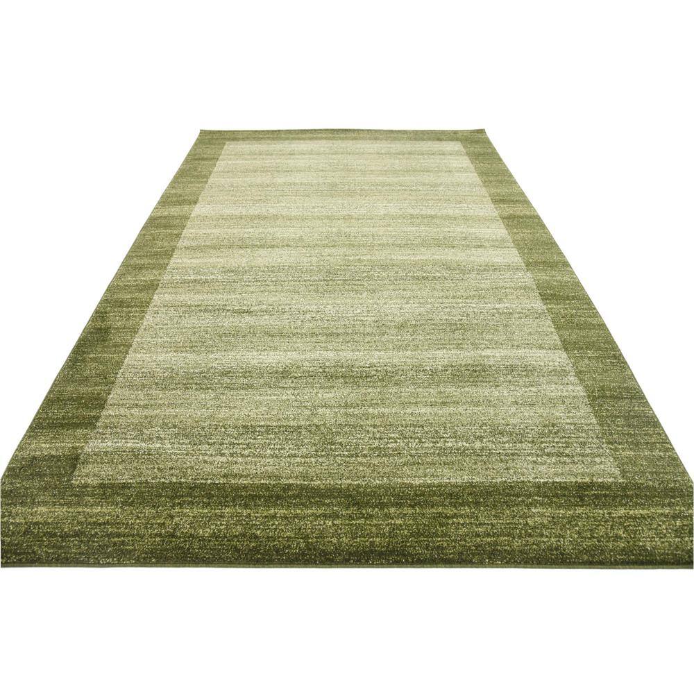 Easy-Care Tufted Synthetic 6' x 9' Rectangular Rug in Green