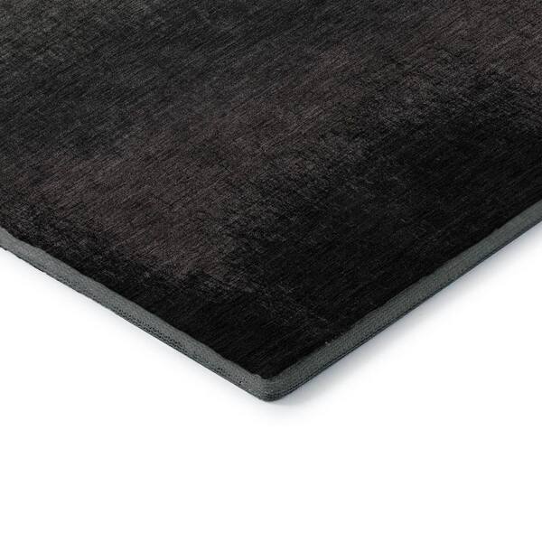Mayfield Premium Machine Washable Abstract AMF2012 Black 3 ft. x 5 ft. Area Rug