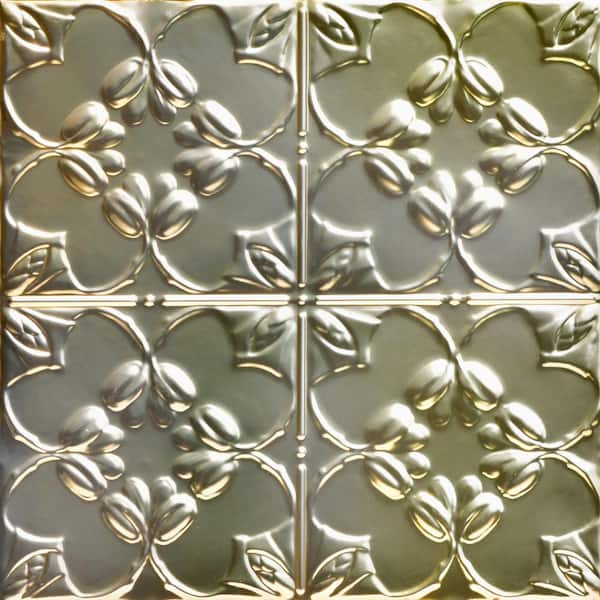Lilac Gold Nugget 2 ft. x 2 ft. Decorative Nail Up Tin Ceiling Tile (48 sq. ft./case)