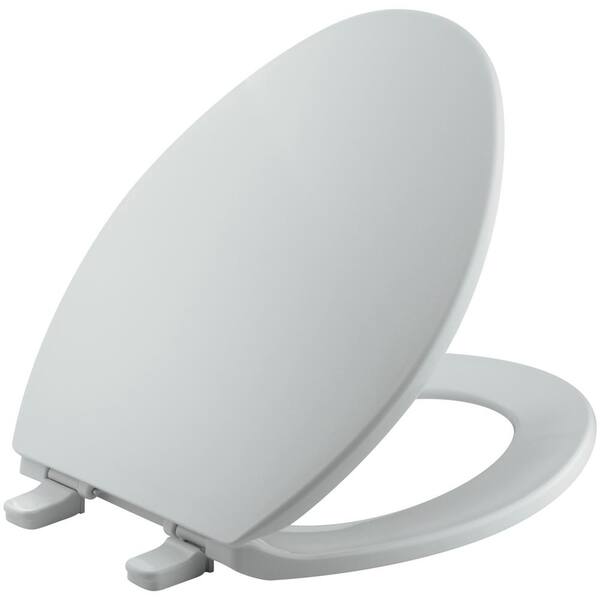 KOHLER Brevia Elongated Closed Front Toilet Seat in Ice Grey