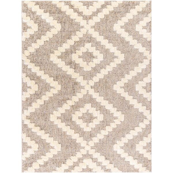 Artistic Weavers Florida Taupe/Cream 8 ft. x 10 ft. Diamond Indoor Area Rug
