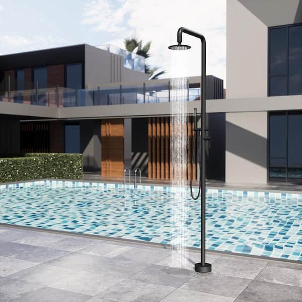 Modland Outdoor Freestanding Hot & Cold Shower Faucet 2-Spray with