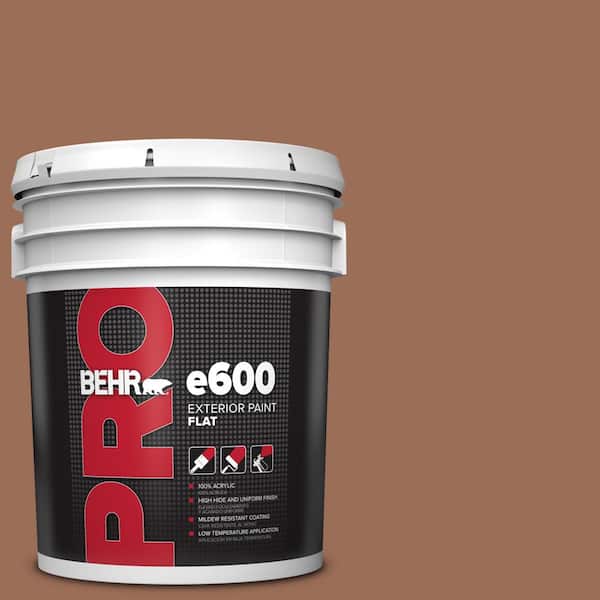 BEHR PRO 5 gal. #S210-6 Cinnamon Crunch Flat Exterior Paint