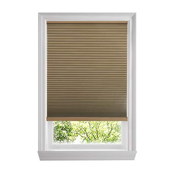 Home Decorators Collection Mocha 9/16 in. Cordless BO Fabric Cellular Window Shades-66.375 in. W x 72 in. L (Actual Size 66 in. W x 72 in. L)