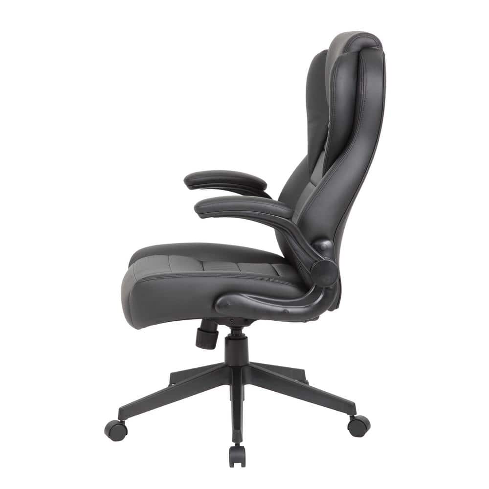 Elegant High Back Black LeatherPlus Executive Swivel Chair