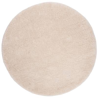 SAFAVIEH Royal Shag Beige 4 ft. x 6 ft. Gradient Solid Area Rug RYG117B ...