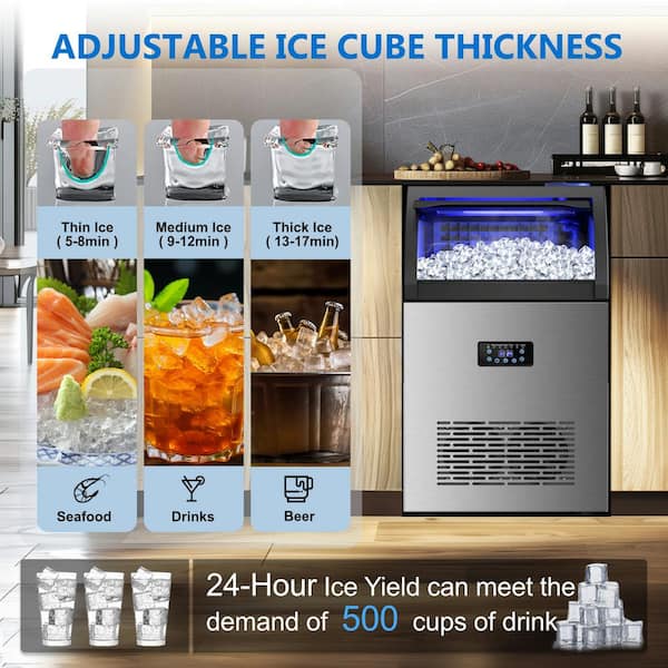 SOZT 16.2 in.150 lbs. 24H HalfSize Cube Undercounter Freestanding