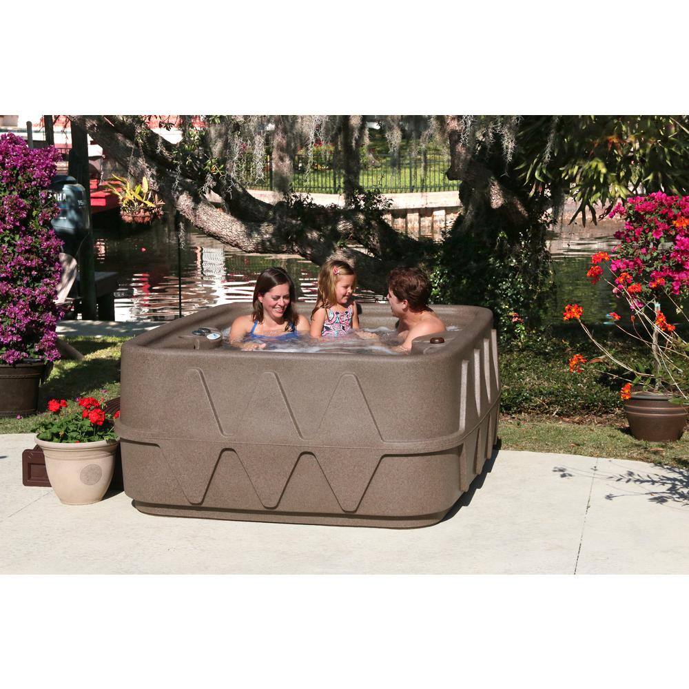 Keystone Gray 4-Person 20-Jet Plug & Play Hot Tub