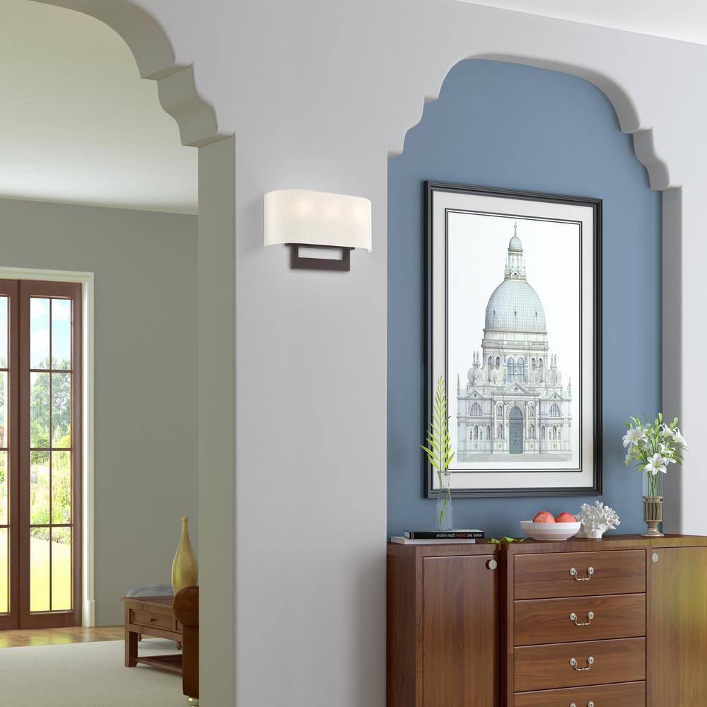 Bronze 3-Light Direct Wired Electric Wall Sconce