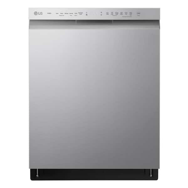 LG 24 in. Stainless Steel Front Control Built-In Dishwasher with Stainless Steel Tub, Quadwash, Dynamic Dry, ADA, 48 dBA