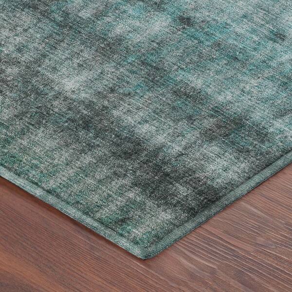 Mayfield Premium Machine Washable Abstract AMF2315 Teal 10 ft. x 14 ft. Area Rug