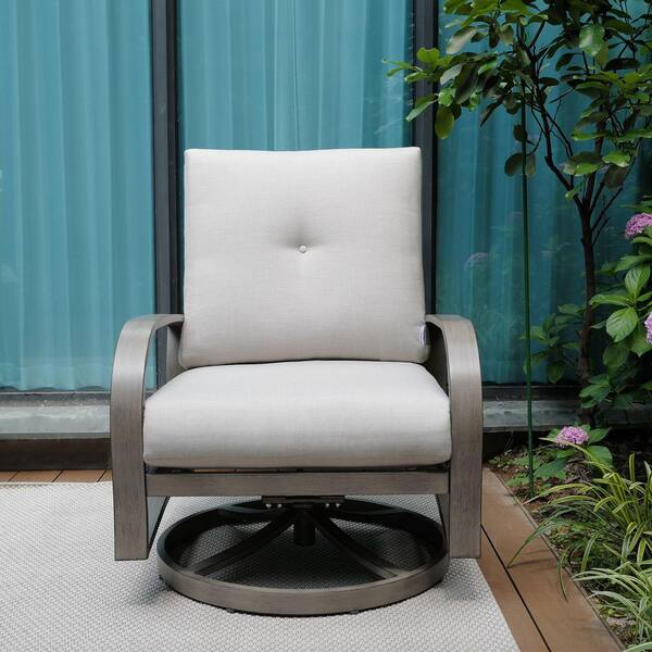 ULAX FURNITURE CHAMBER 1-Piece Swivel Aluminum Outdoor Lounge