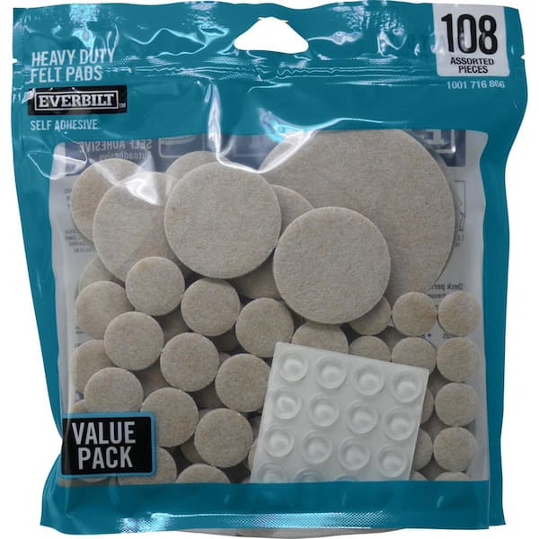 Everbilt Assorted Felt Pads Sliders And Pers Value Pack 108 Piece 49032 The Home Depot Everbilt Assorted Felt Pads, Pads For Furniture Legs Home Depot