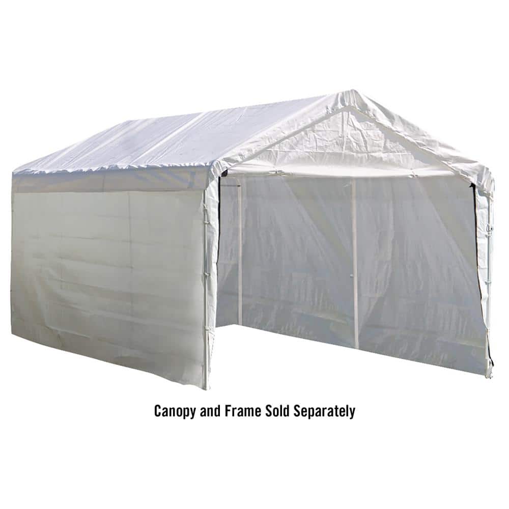 ShelterLogic White Fabric Canopy Enclosure Kit with Zippered Door, 10 x 20 ft