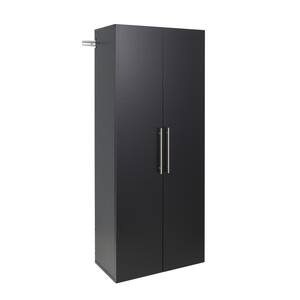 HangUps 30 in. W x 72 in. H x 16 in. D Shoe Storage Cabinet in Black (1-Piece )