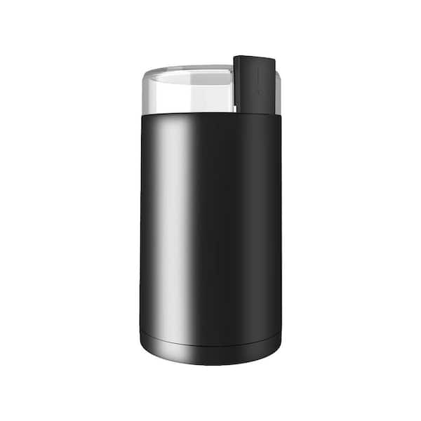 Electric Coffee Grinder One Touch Mill for Beans Spices Nuts Herbs Stainless Steel Blade Copper Motor Black