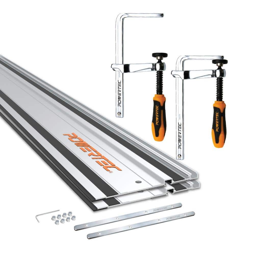 Jcb Powermaster Router Guide Rail POWERTEC 110 in. Track Saw Guide Rail Kit for Festool and Makita ...