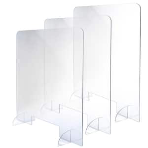 36 in. x 40 in. x 0.18 in. Clear Acrylic Sheet Table Top Protective Sneeze Guard (3-Pack)