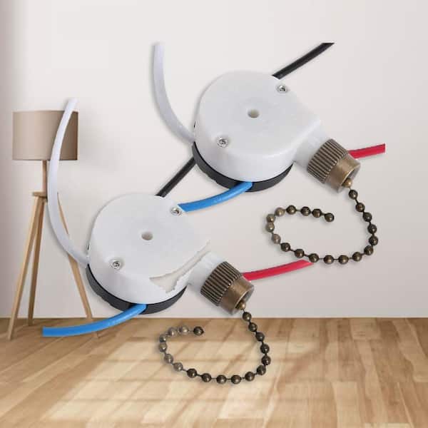 ちゃ～やまぶぅS phyfalip Ceiling Fan Pull Chain Switch ZE-208s 3 Speed 4 Wire