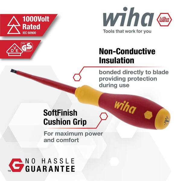 1000-Volt Insulated SoftFinish Screwdriver Set-Slotted, Phillips (6-Piece)