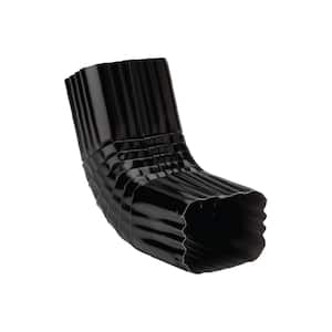 2 in. x 3 in. Black Aluminum Downspout A-Elbow