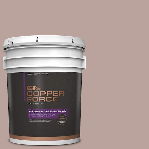 COPPER FORCE 5 gal. #N150-3 Cocoa Craving Eggshell Enamel Virucidal and Antibacterial Interior Paint & Primer