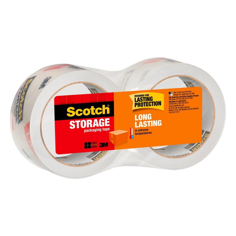 Scotch 1.88 in. x 54.6 yds. Storage Packaging Tape (Pack of 2)