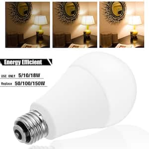 50/100/150-Watt Equivalent A21 LED 3-Way Light Bulbs in Soft White for Reading (6-Pack)