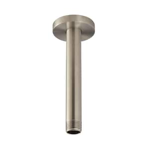 6 in. Ceiling-Mounted Rain Shower Arm and Flange in Brushed Nickel