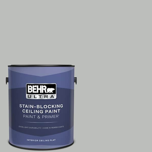 1 gal. #HDC-NT-23G Alaskan Gray Ceiling Flat Interior Paint and Primer