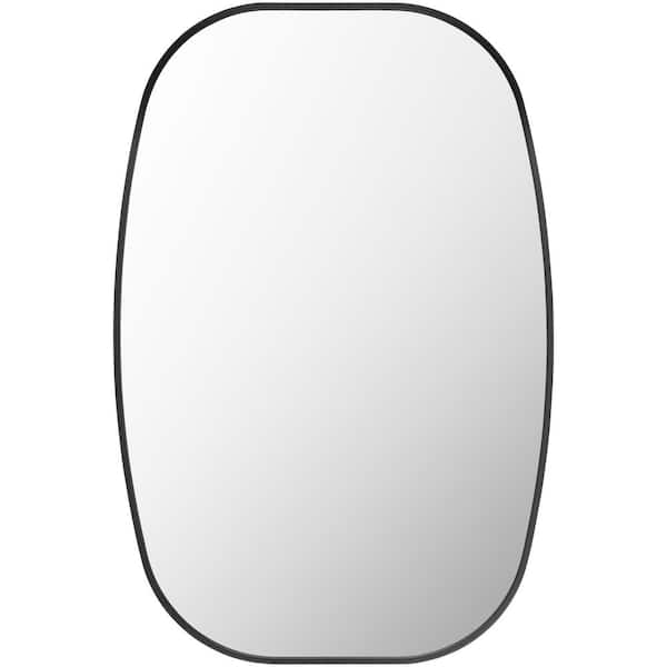 Aranya 19.69 in. x 29.53 in. Black Framed Decorative Mirror